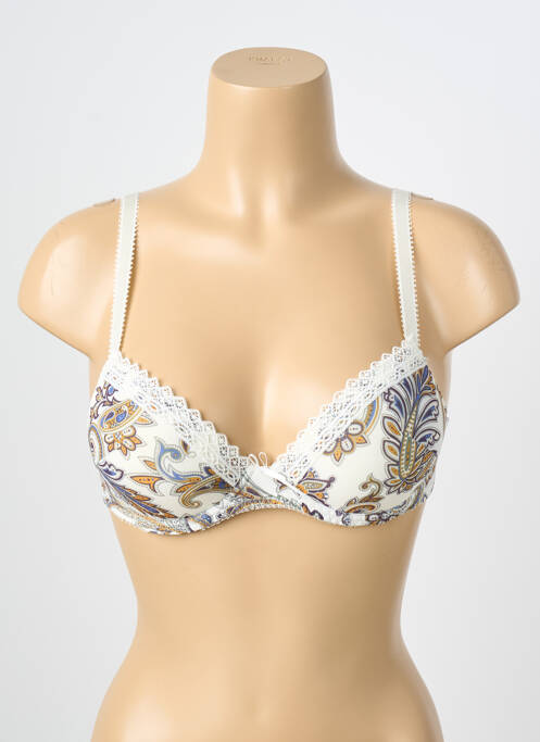 Soutien-gorge effet matière satinée haut soutien-gorge push-up beige ANTIGEL femme