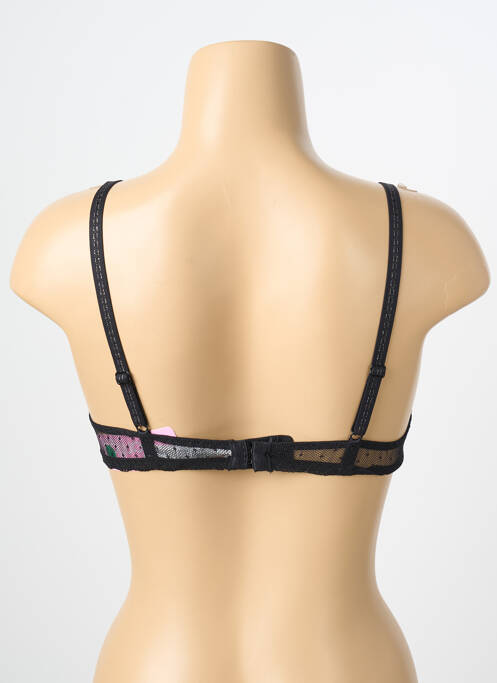 Soutien-gorge effet matière satinée haut soutien-gorge push-up noir ANTIGEL femme
