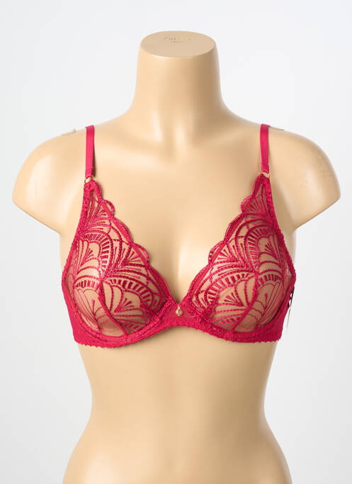 Soutien-gorge légère et transparente haut soutien-gorge emboitant rouge AUBADE femme