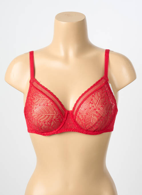 Soutien-gorge légère et transparente haut soutien-gorge emboitant rouge SIMONE PERELE femme