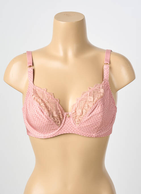 Soutien-gorge effet matière satinée haut soutien-gorge emboitant rose ANTIGEL femme