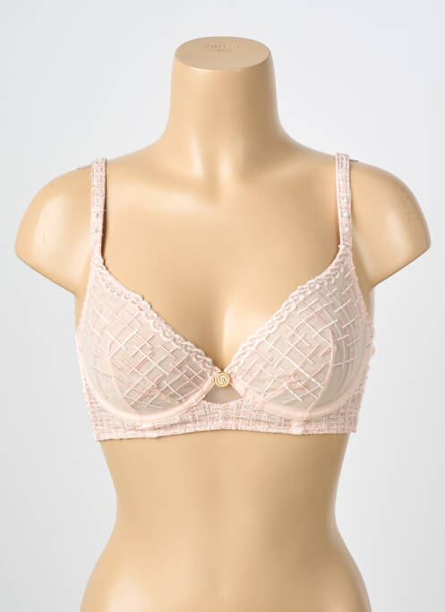 Soutien-gorge effet matière satinée haut soutien-gorge emboitant rose LOUISA BRACQ femme