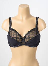 Soutien-gorge effet matière satinée haut soutien-gorge emboitant noir LOUISA BRACQ femme