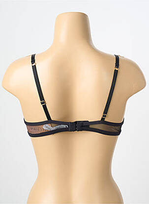 Soutien-gorge effet matière satinée haut soutien-gorge balconnet noir LISE CHARMEL femme