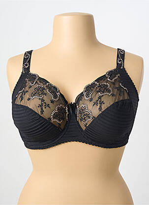 Soutien-gorge effet matière satinée haut soutien-gorge emboitant noir SIMONE PERELE femme
