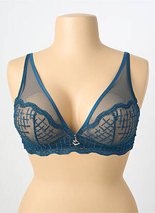 Soutien-gorge effet matière satinée haut soutien-gorge emboitant vert LOUISA BRACQ femme