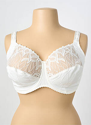 Soutien-gorge broderie haut soutien-gorge emboitant blanc LOUISA BRACQ femme