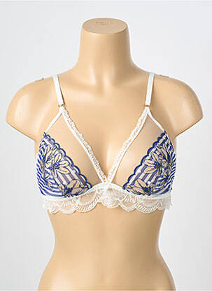 Soutien-gorge sans armature haut soutien-gorge emboitant bleu LISE CHARMEL femme