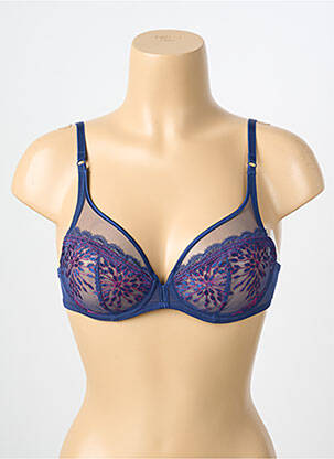 Soutien-gorge légère et transparente haut soutien-gorge emboitant bleu SIMONE PERELE femme