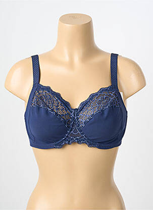 Soutien-gorge effet matière satinée haut soutien-gorge emboitant bleu SIMONE PERELE femme