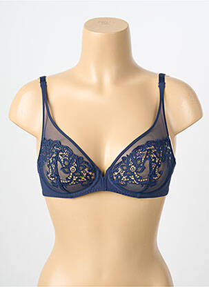 Soutien-gorge légère et transparente haut soutien-gorge emboitant bleu SIMONE PERELE femme