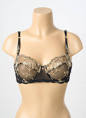 Soutien-gorge effet matière satinée haut soutien-gorge emboitant noir LISE CHARMEL femme
