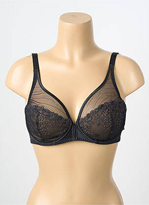 Soutien-gorge effet matière satinée haut soutien-gorge emboitant noir SIMONE PERELE femme