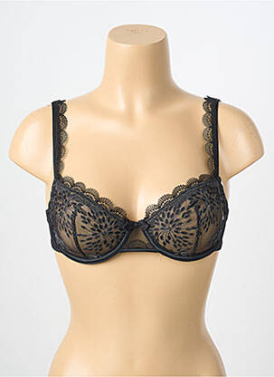 Soutien-gorge effet matière satinée haut soutien-gorge balconnet noir SIMONE PERELE femme