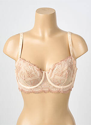 Soutien-gorge effet matière satinée haut soutien-gorge balconnet rose SIMONE PERELE femme