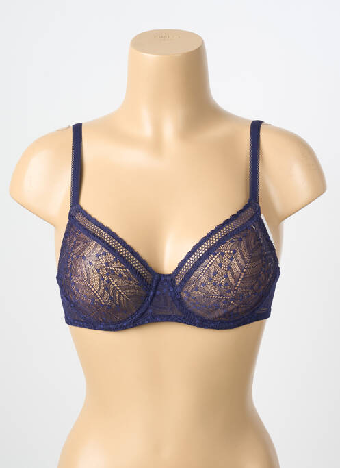 Soutien-gorge légère et transparente haut soutien-gorge emboitant bleu SIMONE PERELE femme