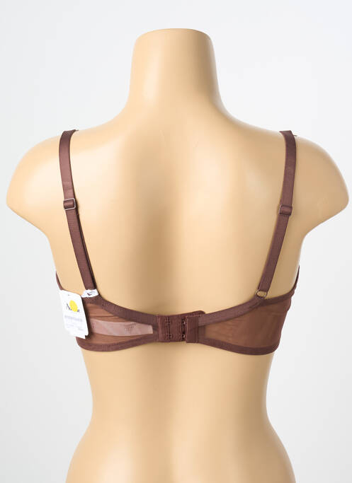 Soutien-gorge légère et transparente haut soutien-gorge emboitant marron AUBABE femme