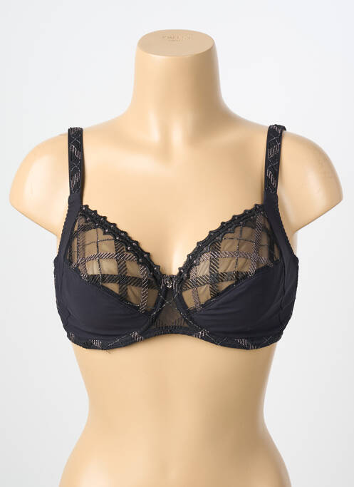 Soutien-gorge effet matière satinée haut soutien-gorge emboitant noir LOUISA BRACQ femme