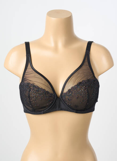 Soutien-gorge effet matière satinée haut soutien-gorge emboitant noir SIMONE PERELE femme