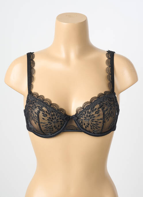 Soutien-gorge effet matière satinée haut soutien-gorge balconnet noir SIMONE PERELE femme