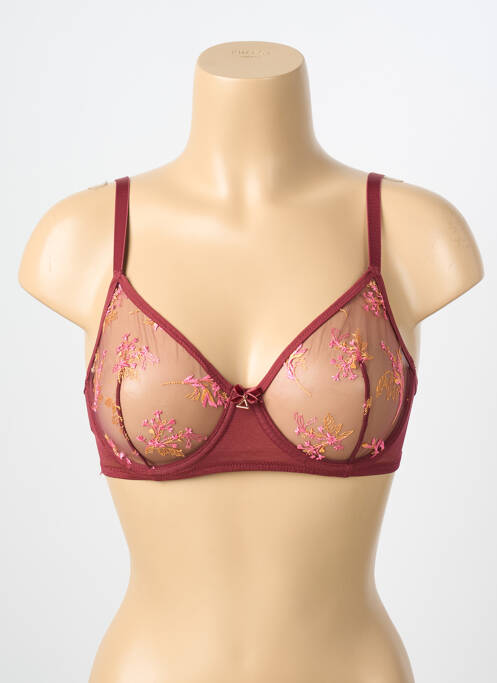 Soutien-gorge légère et transparente haut soutien-gorge emboitant rouge LINGADORE femme