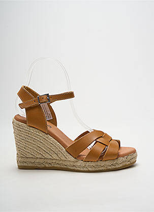 Espadrilles fermeture bride(s) talon de 7 à 9cm marron HEINE femme