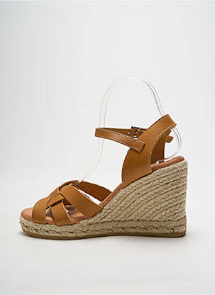 Espadrilles fermeture bride(s) talon de 7 à 9cm marron HEINE femme