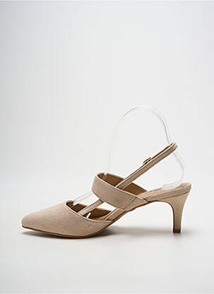Escarpins fermeture boucle(s) talon de 7 à 9cm beige HEINE femme