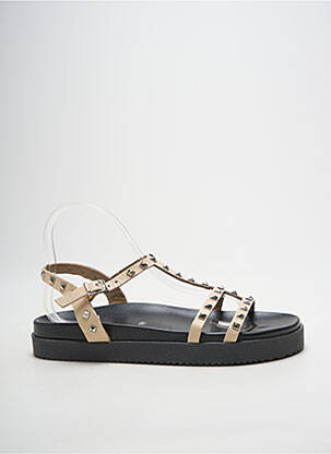 Sandales/nu pieds tissage satiné talon plat jusqu'à 3cm beige HEINE femme
