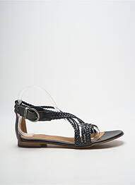 Sandales/nu pieds chiquet talon plat jusqu'à 3cm noir HEINE femme