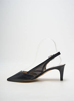 Escarpins tissage satiné talon de 4 à 6cm noir HEINE femme