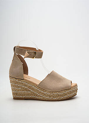 Espadrilles fermeture bride(s) talon de 7 à 9cm beige HEINE femme