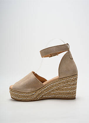 Espadrilles fermeture bride(s) talon de 7 à 9cm beige HEINE femme