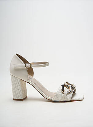 Sandales/nu pieds fermeture bride(s) talon de 7 à 9cm blanc HEINE femme