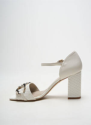 Sandales/nu pieds fermeture bride(s) talon de 7 à 9cm blanc HEINE femme