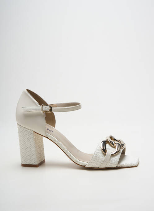 Sandales/nu pieds fermeture bride(s) talon de 7 à 9cm blanc HEINE femme