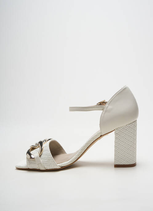 Sandales/nu pieds fermeture bride(s) talon de 7 à 9cm blanc HEINE femme