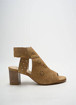 Bottines/boots nubuck talon de 4 à 6cm marron HEINE femme