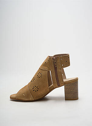 Bottines/boots nubuck talon de 4 à 6cm marron HEINE femme