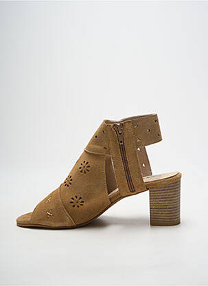 Bottines/boots nubuck talon de 4 à 6cm marron HEINE femme