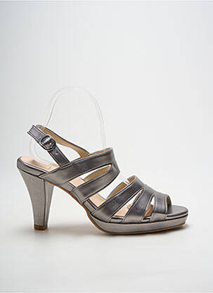 Sandales/nu pieds matière lisse talon haut de 10cm et plus argent ANDREA CONTI femme