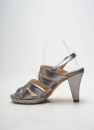 Sandales/nu pieds matière lisse talon haut de 10cm et plus argent ANDREA CONTI femme