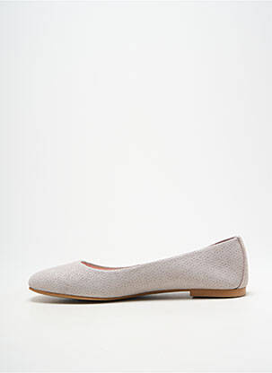 Ballerines tissage satiné talon plat jusqu'à 3cm gris HEINE femme