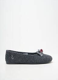 Chaussons/pantoufles bout rond talon plat jusqu'à 3cm gris THIES femme