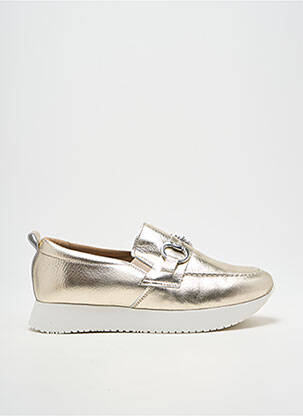 Mocassins tissage satiné talon plat jusqu'à 3cm or HEINE femme
