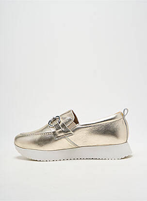 Mocassins tissage satiné talon plat jusqu'à 3cm or HEINE femme