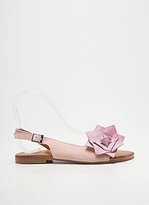 Sandales/nu pieds chiquet talon plat jusqu'à 3cm rose HEINE femme
