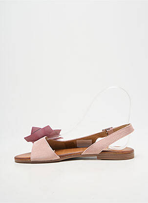 Sandales/nu pieds chiquet talon plat jusqu'à 3cm rose HEINE femme