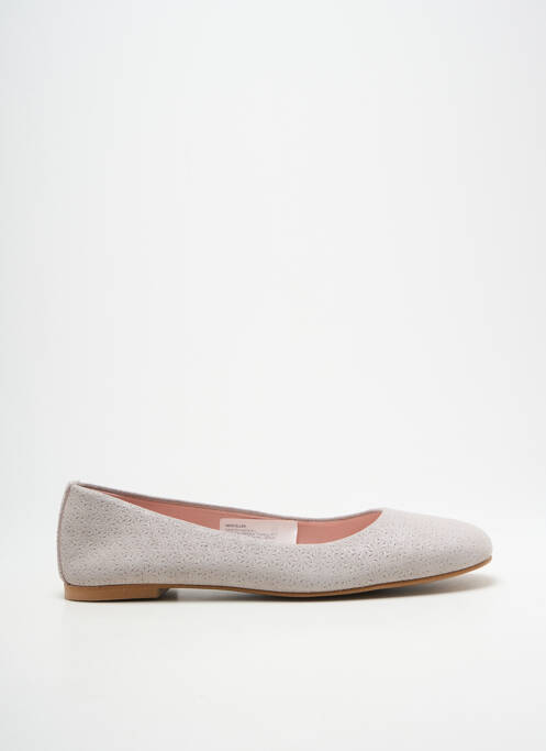 Ballerines tissage satiné talon plat jusqu'à 3cm gris HEINE femme