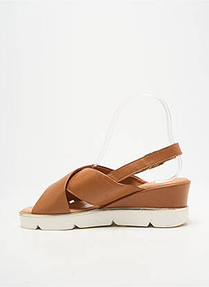 Sandales/nu pieds talon compensé talon de 4 à 6cm marron HEINE femme